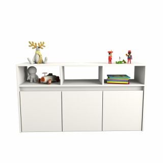 Mueble Juguetero Organizador 3038 Juguetes Ruedas Blanco