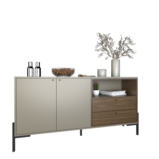 Bahiut Vajillero Tables 4153 1.50m color Gris-Nogal