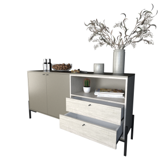 Bahiut Vajillero Tables 4153 1.50m color Gris-Nevado