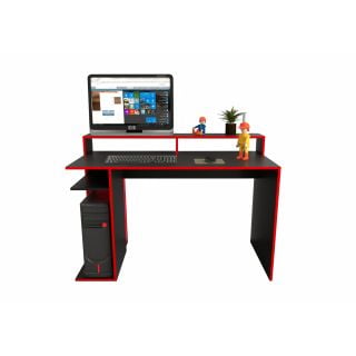 Escritorio Juegos Gamer Mesa Pc Gammer 3047 Xbox Play Negro con Rojo