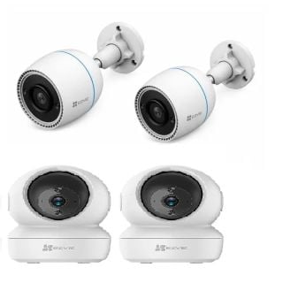 Kit Camara Seguridad X2 H3C + 2 H6C G1 3K