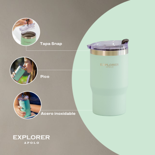 Vaso cafetero 473ml verde agua